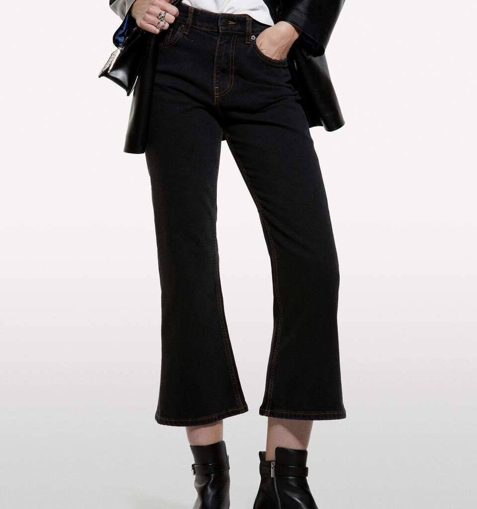 Black bootcut jeans - mid season sale women - Black | Sisley image number 3